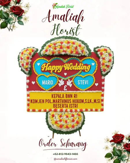 Papan Bunga Pernikahan Beberan